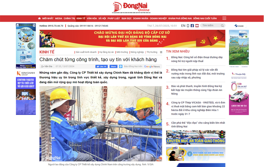 Báo Đồng Nai | Chăm chút từng công trình, tạo uy tín với khách hàng