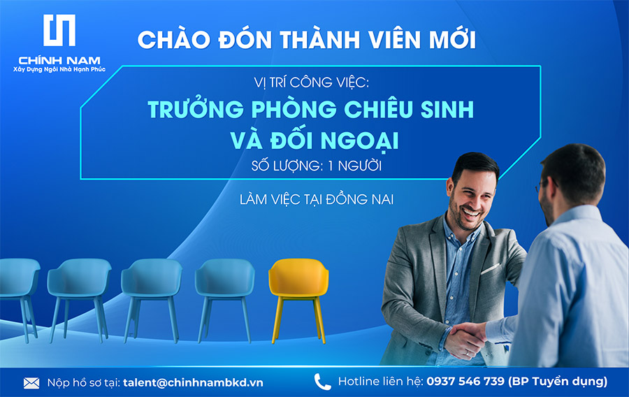 TUYỂN DỤNG THÁNG 09/2025 | VỊ TRÍ: TRƯỞNG PHÒNG CHIÊU SINH & ĐỐI NGOẠI