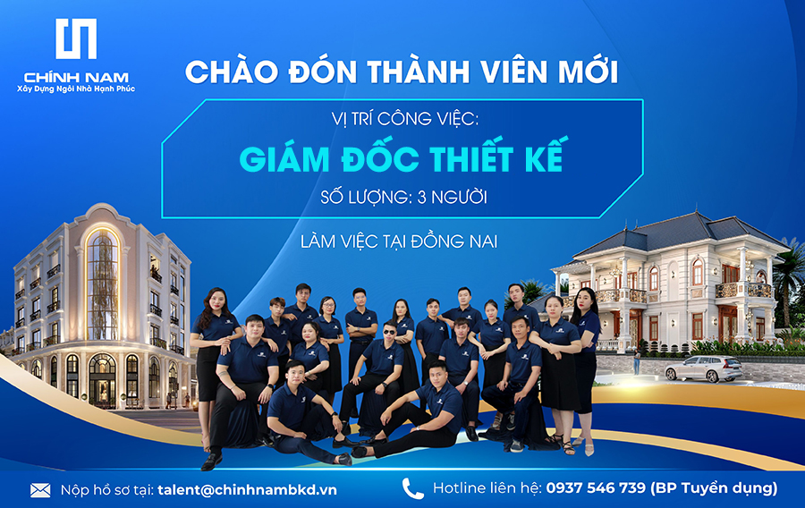 TUYỂN DỤNG THÁNG 09/2025 | VỊ TRÍ: GIÁM ĐỐC THIẾT KẾ