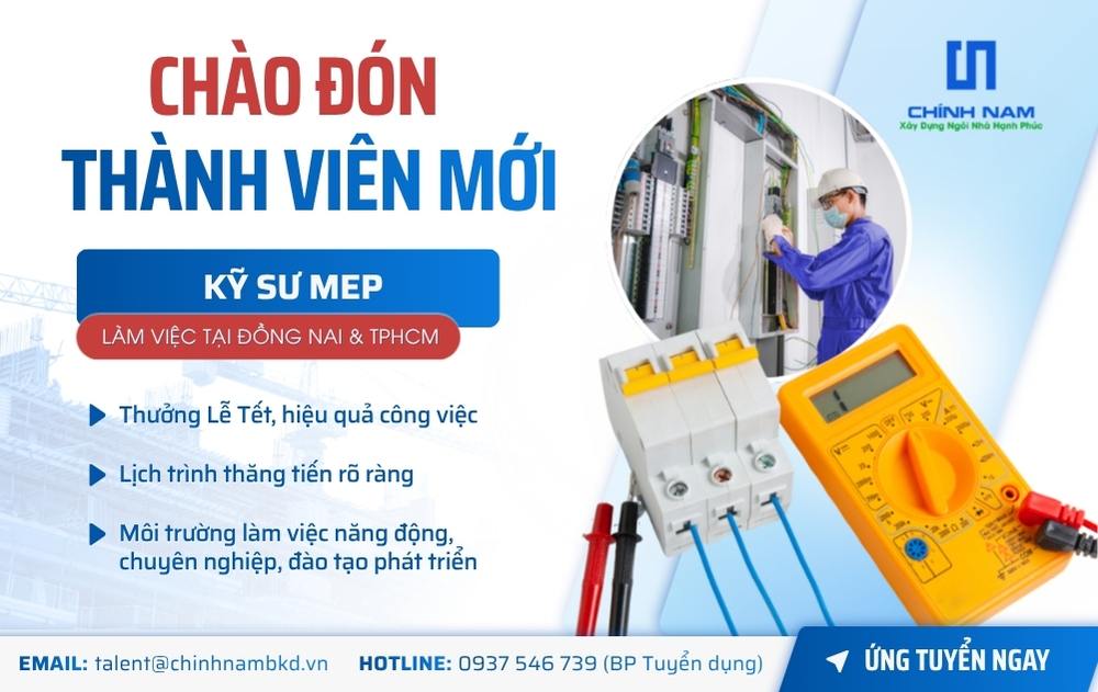 TUYỂN DỤNG 2026 | VỊ TRÍ: KỸ SƯ MEP - SL:05