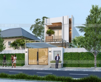 TOH42: NHÀ PHỐ HIỆN ĐẠI VỚI KHOẢNG SÂN VƯỜN RỘNG RÃI THƯ GIÃN VÀ TRỒNG THÊM RAU