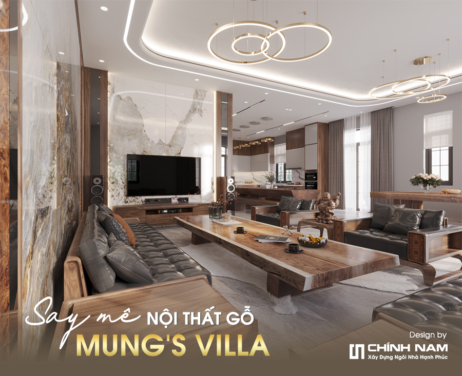 MUNG'S VILLA KHÔNG GIAN SANG TRỌNG CÙNG NỘI THẤT GỖ