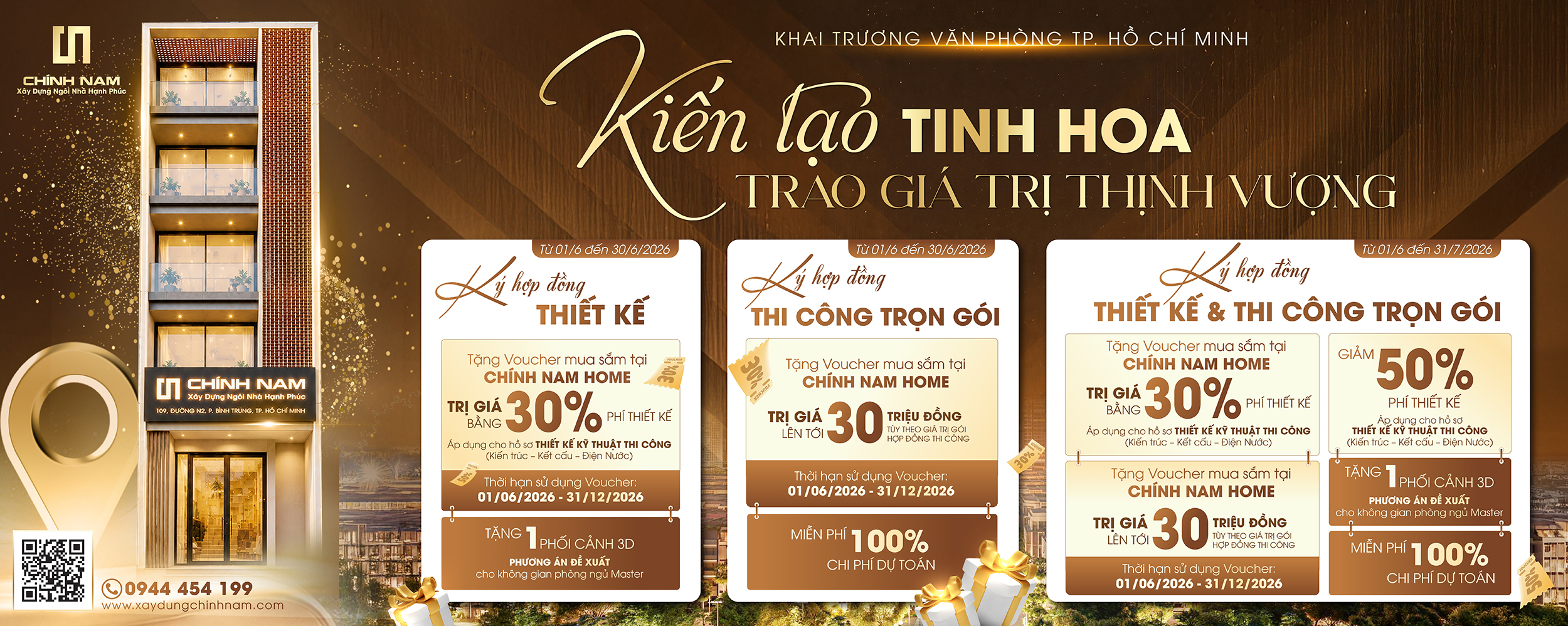 KHUYẾN MÃI KHAI TRƯƠNG VĂN PHÒNG CÔNG TY XÂY DỰNG CHÍNH NAM | THE GLOBAL CITY