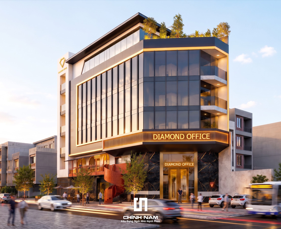 DIAMOND OFFICE – KIẾN TRÚC VĂN PHÒNG HIỆN ĐẠI KIẾN TẠO DẤU ẤN THƯƠNG HIỆU